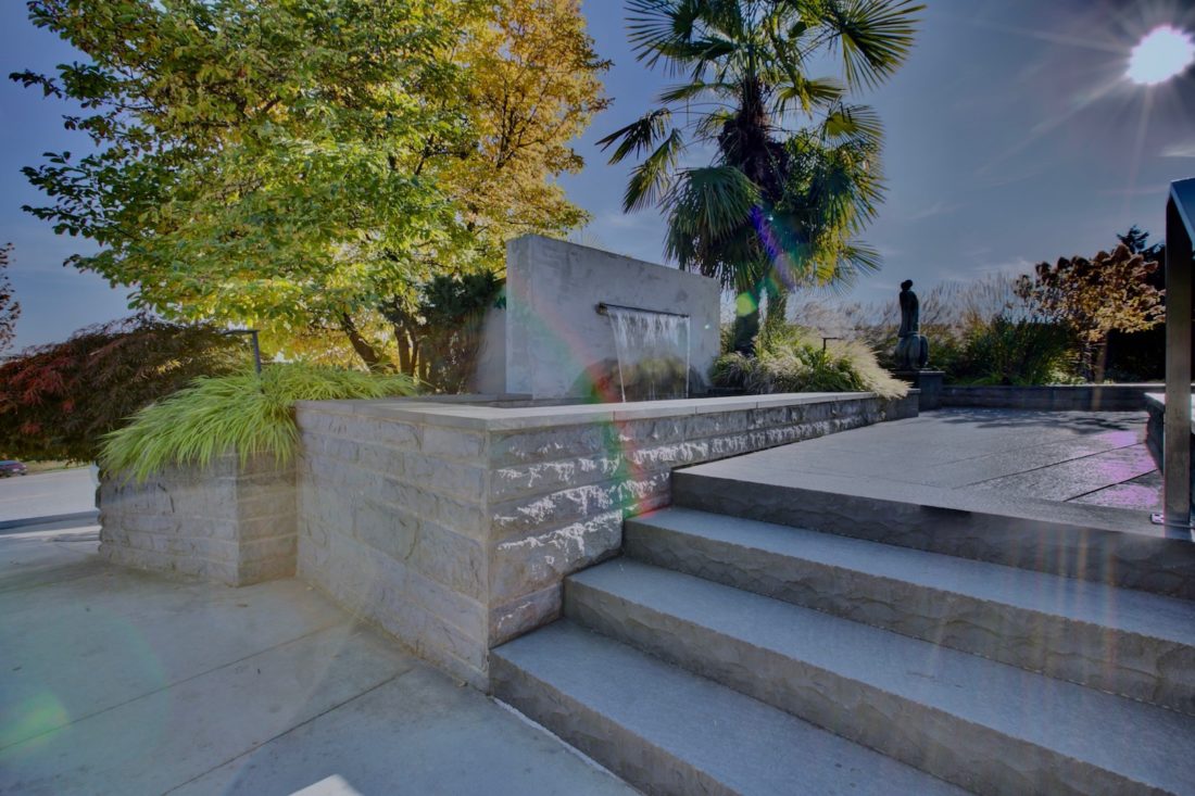 Backyard Steps and Waterfall